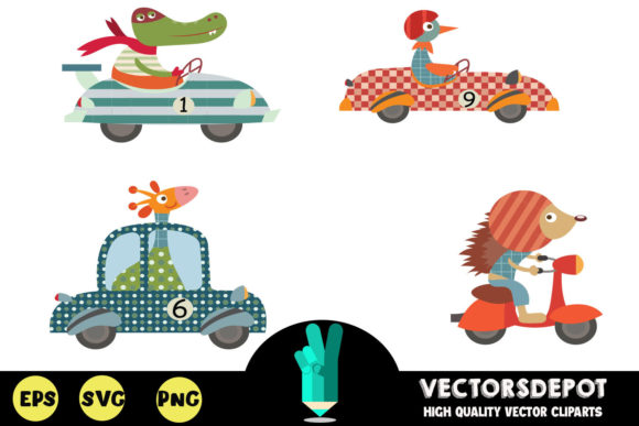Animals Racing Graphics for Local Branding