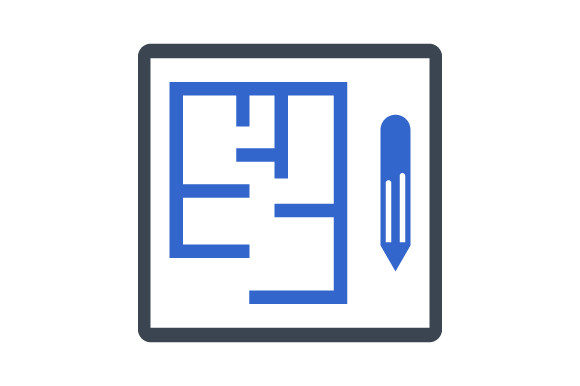 Architect Design Plan Icon for Modern Branding