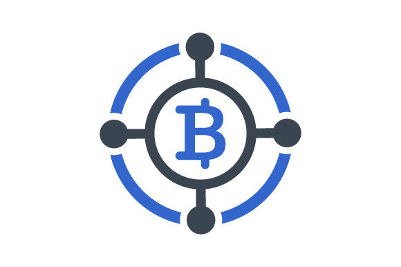 Bitcoin Block Chain Icon Graphics