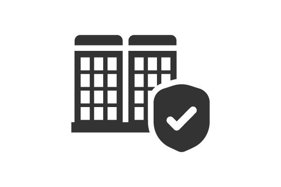Building Insurance Icon: A Graphic Asset for Local Branding