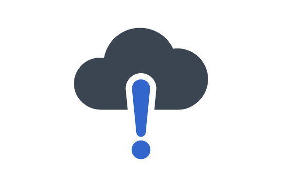 Cloud Alert Icon Graphics