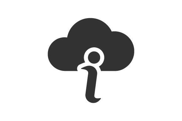 Cloud Info Icon Graphics for Modern Branding