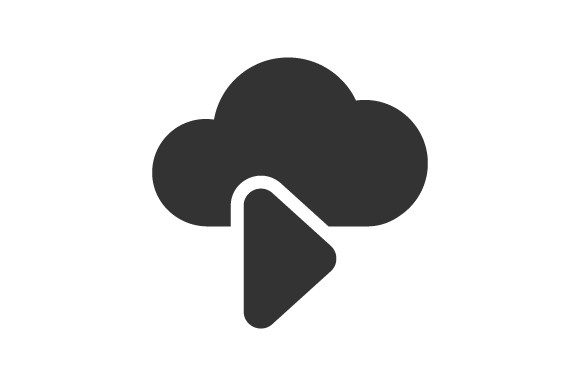 Cloud Play Icon: A Graphic Asset for Modern Branding