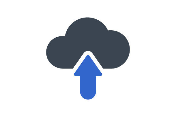 Cloud Upload Icon Enhances Digital Publishing