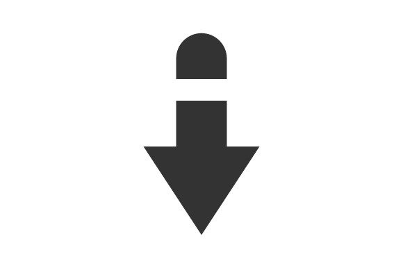 Down Arrow Icon: A Modern Graphic Design Asset for Content Publishers