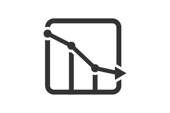 Downward Graph Icon: A Graphic Asset for Modern Branding