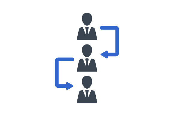 Employee Chain Icon Graphics