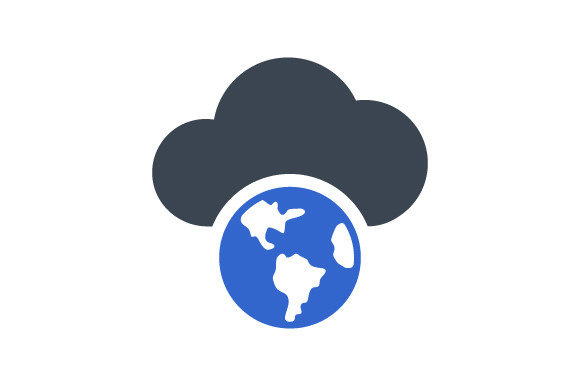 Global Cloud Icon Graphics