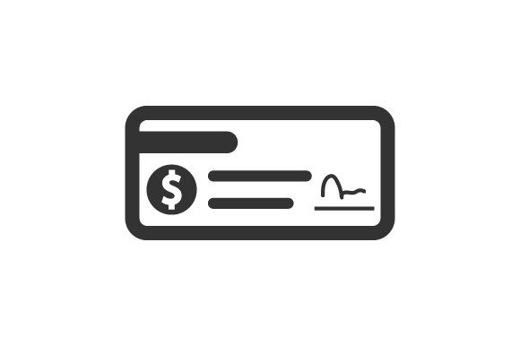 Issuing a Cheque Icon for Modern Branding