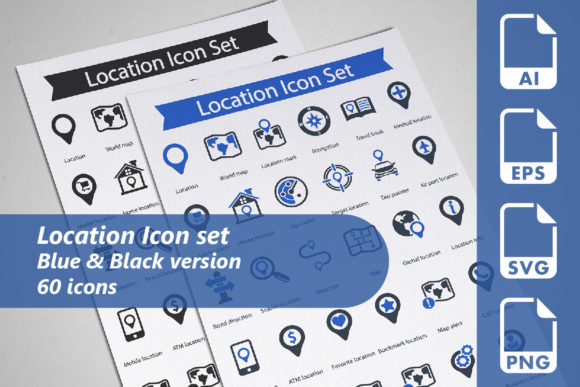 Location Icon Set Graphics