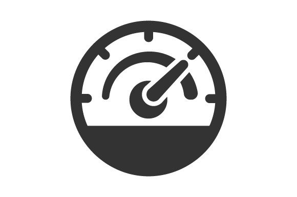 Speedometer Performance Icon: A Graphic Asset for Modern Branding
