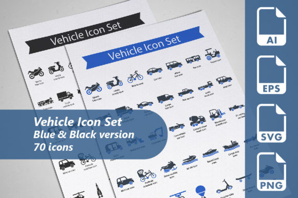 Vehicle Icon Set for Modern Branding
